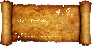 Apfel Izolda névjegykártya